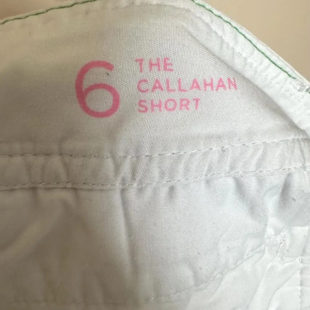 Lilly Pulitzer The Callahan Shorts Women 6 White Summer Beach Preppy Classic 32”